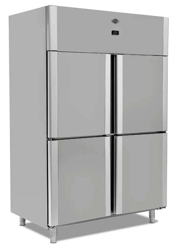 Congelador vertical doble 4 puertas