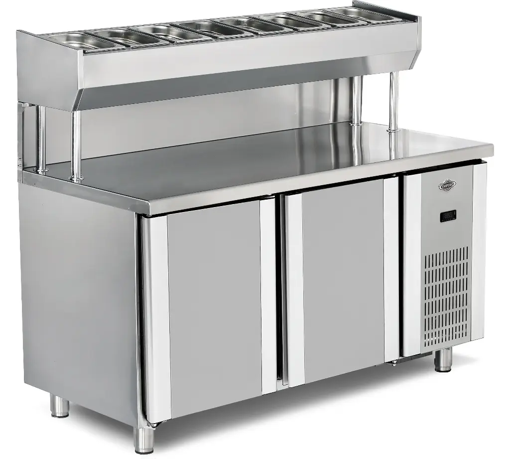 Mesa refrigerada de pizza