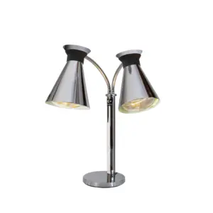 Lámpara doble de pedestal cromada Spot