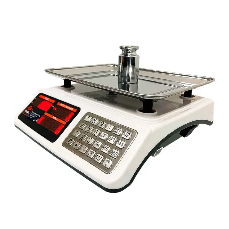 Balanza liquidadora digital para mercado y supermercado CLASSIC-30-INOX 30 KG