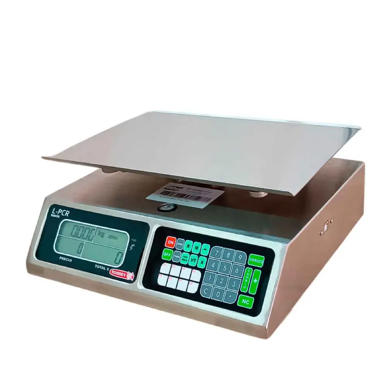 Báscula digital 20 kg plato acero inoxidable para punto de venta