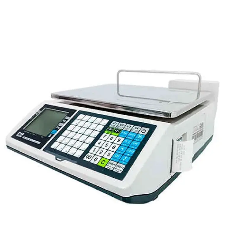 Balanza etiquetadora digital plana con impresora para punto de venta P 30 kg CT-100 