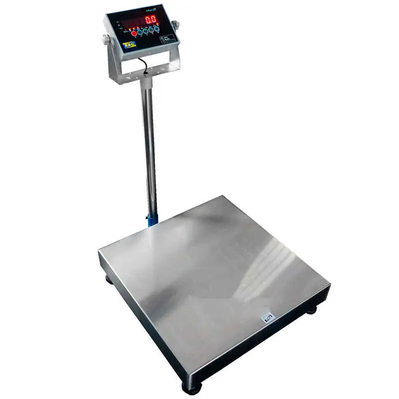 Báscula digital plato acero inoxidable para punto de venta PL45, 60kg