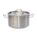 Olla con manijas y disco difusor acero 201 Ø 16 cm