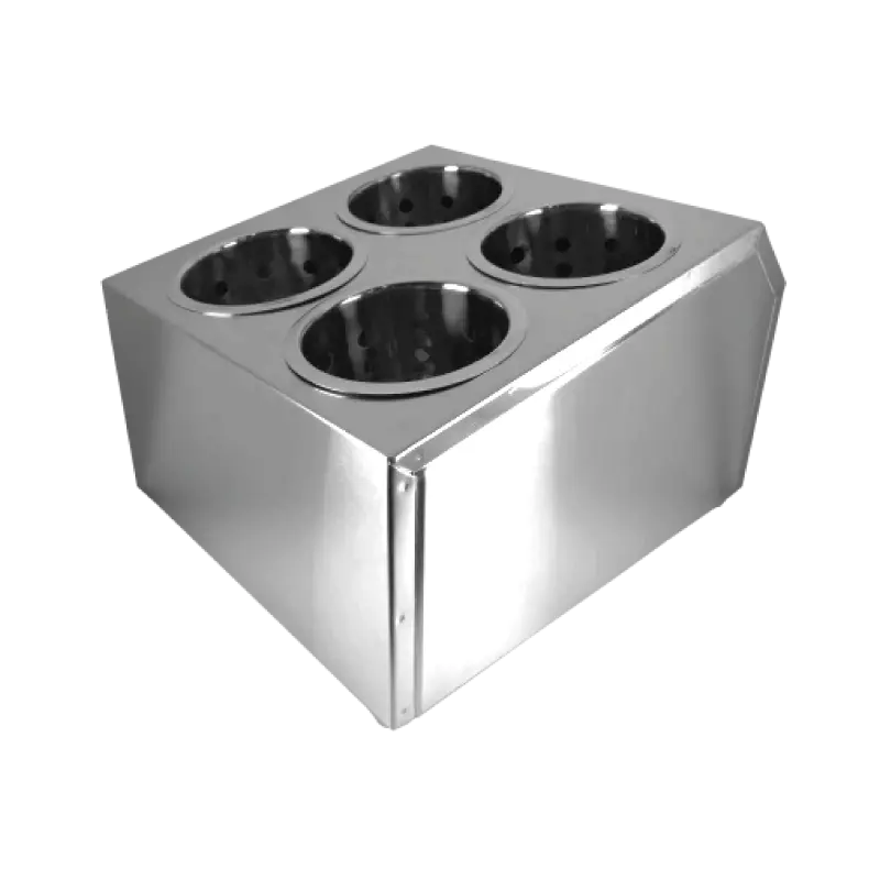 Porta cubiertos cuadrado en acero *4