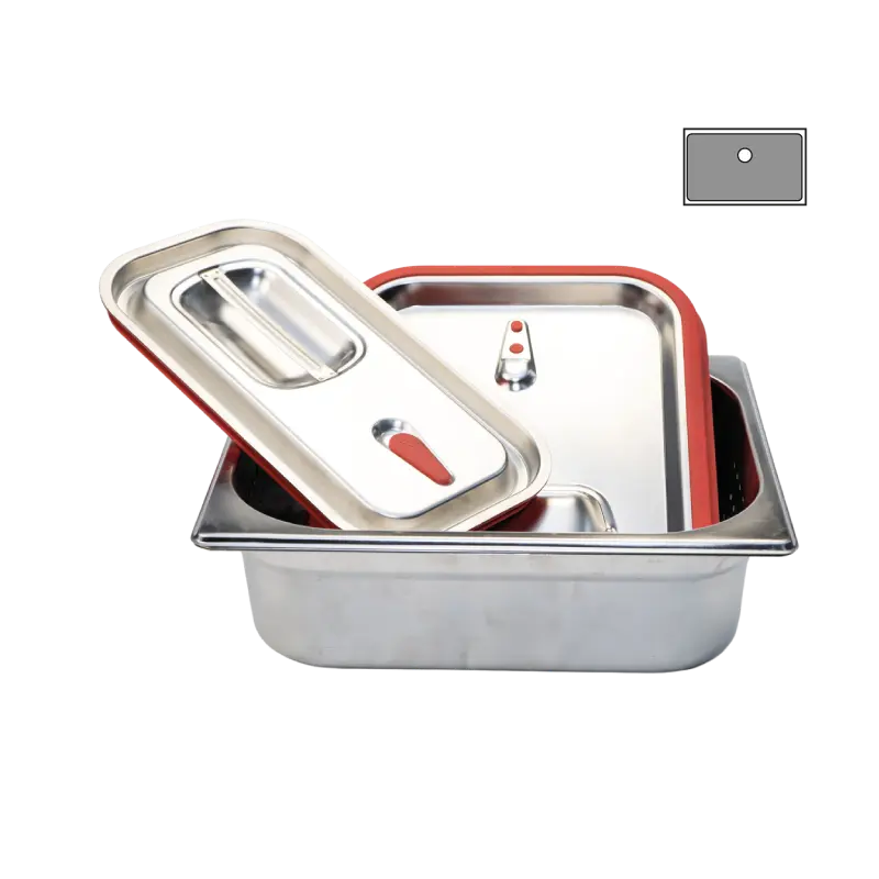 Azafate gastronorm 1/4 acero inoxidable para cocina industrial
