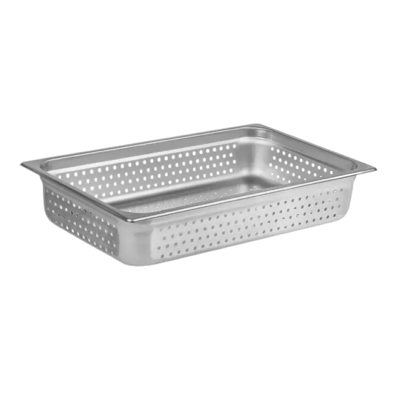 Azafate gastronorm perforado 1GN 10 cm acero inoxidable para cocina industrial