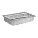 Azafate gastronorm perforado 1/2 10 cm acero inoxidable para cocina industrial