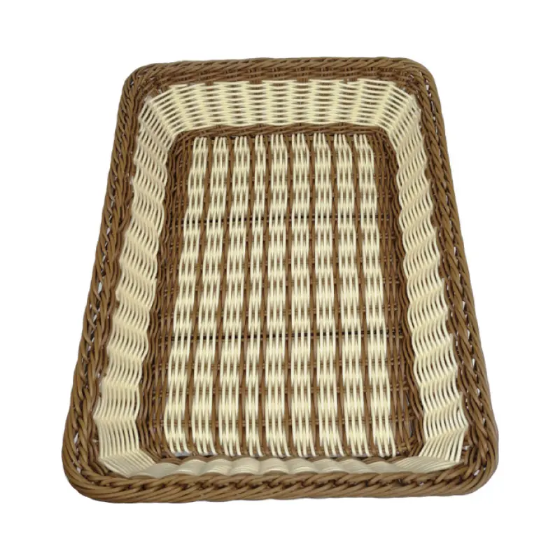 Canasta rectangular en rattan sintético 25*35 cm