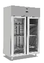 Upright Refrigerator Double Doors with Glass