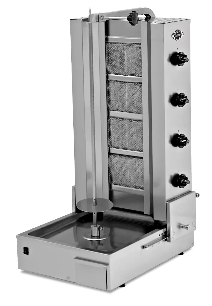 Gas Shawarma Machines Motor at Bottom 3 burner