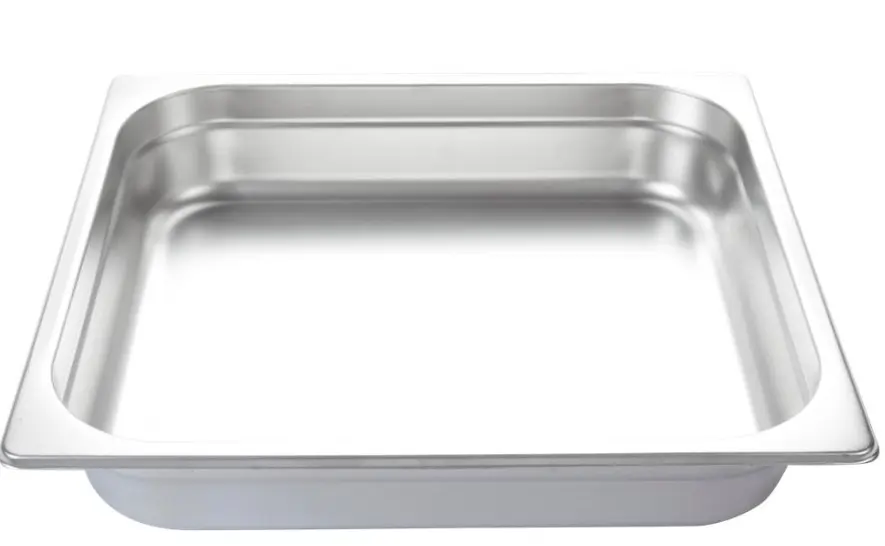 Azafate gastronorm 2/3 6.5 cm acero inoxidable para cocina industrial