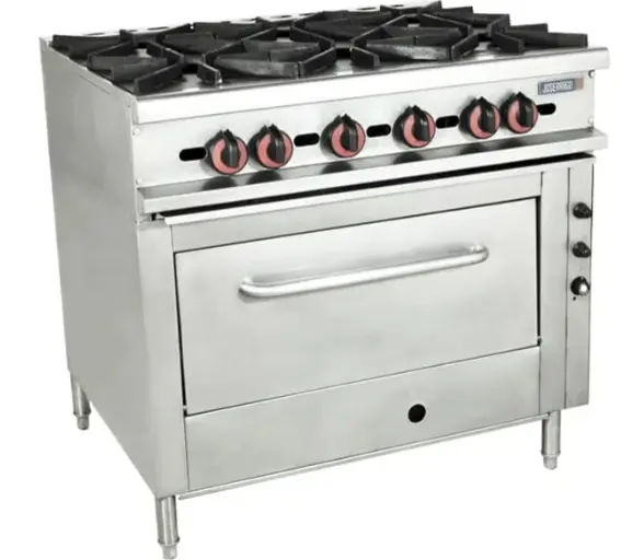 Estufa 6 quemadores con horno