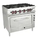 Estufa 6 quemadores con horno