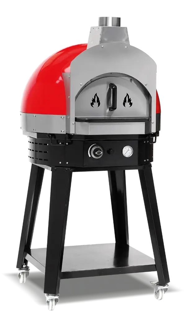 Horno de pizza a gas con base de piedra