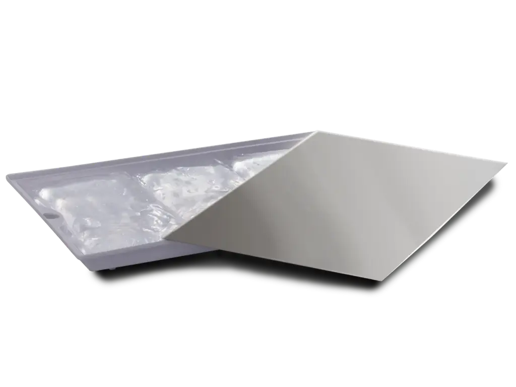 Gella bandeja fría placa acero inoxidable para mantenimiento de alimentos