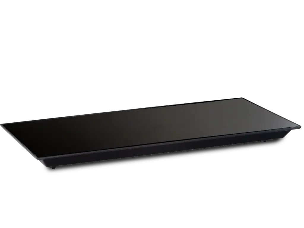 Gella bandeja fria placa en vidrio para mantenimento de alimentos