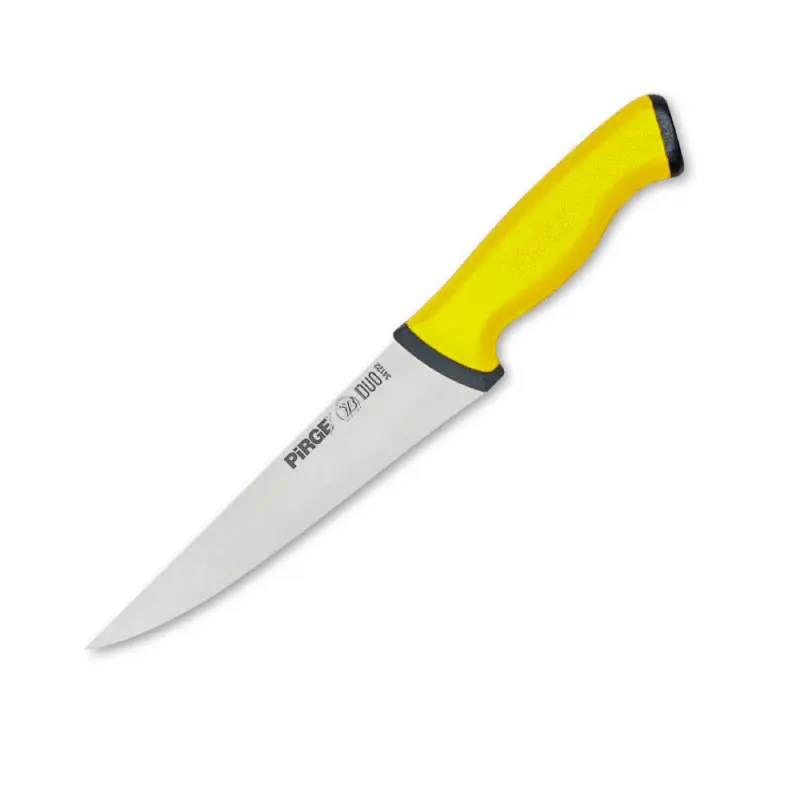 Cuchillo DUO carnicero punta lanza 16.5 cm - amarillo