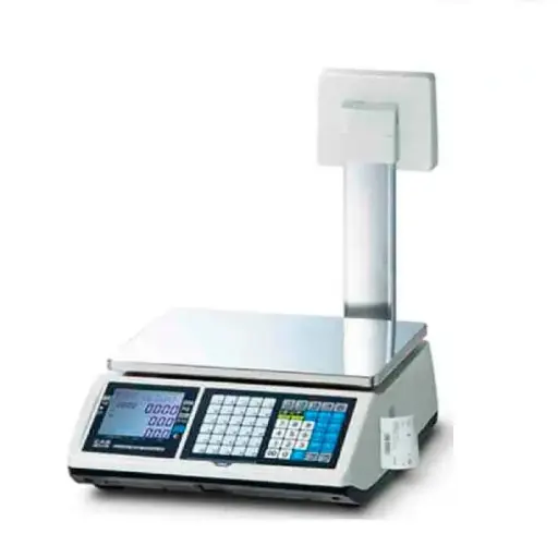[CT-100 version con torre] Balanza etiquetadora digital con torre con impresora para punto de venta CT 30kg CT-100