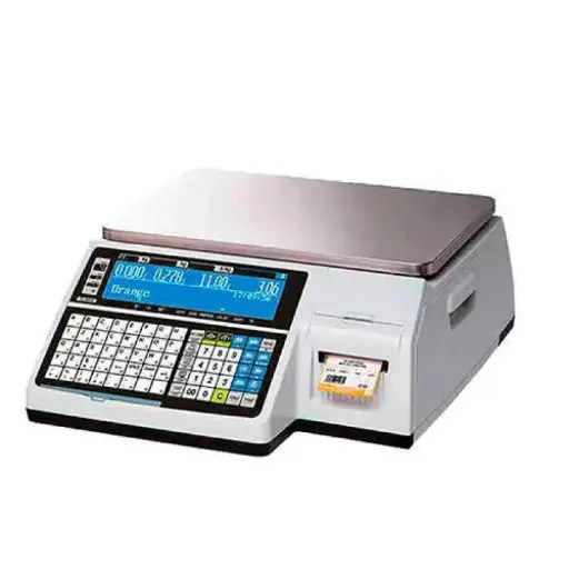 [CL-5200 version plana] Balanza etiquetadora digital plana con impresora para punto de venta 30 kg, CL-5200, P