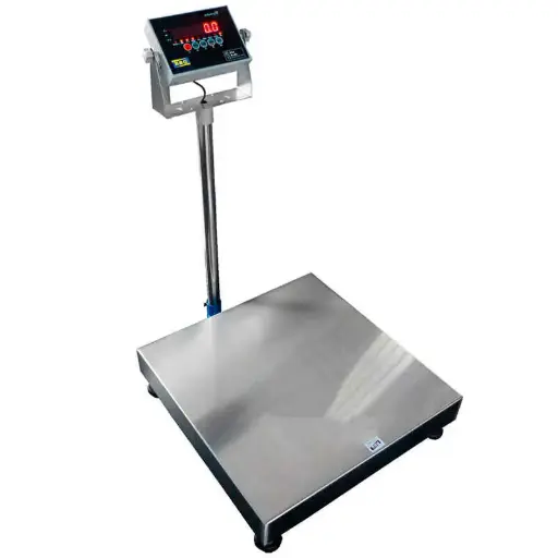 [INDUSTRY20-INOX + PL45-INOX] Báscula digital plato acero inoxidable para punto de venta PL45-INOX, 150kg