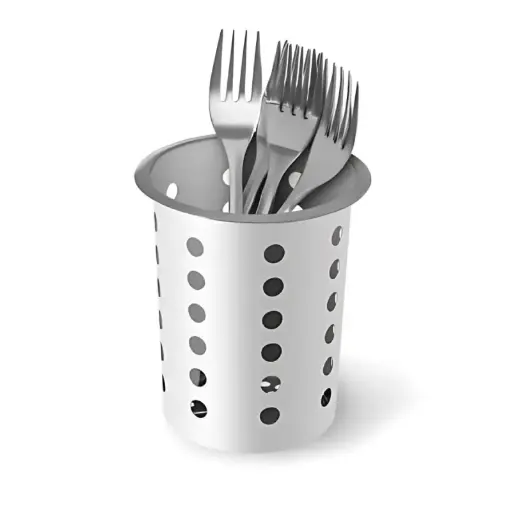 [HL01600100401] Porta cubiertos acero unidad