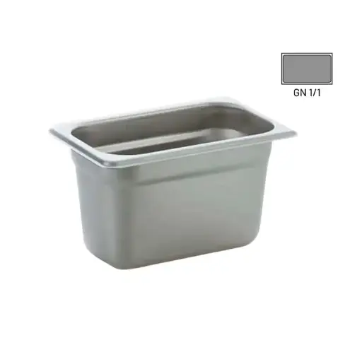 [HL01700500103] Azafate gastronorm 1GN 6.5 cm acero inoxidable para cocina industrial