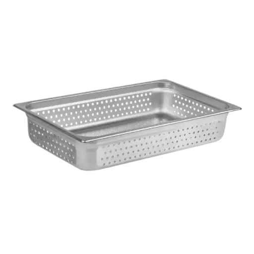 [HL01700500146] Azafate gastronorm perforado 1GN 10 cm acero inoxidable para cocina industrial