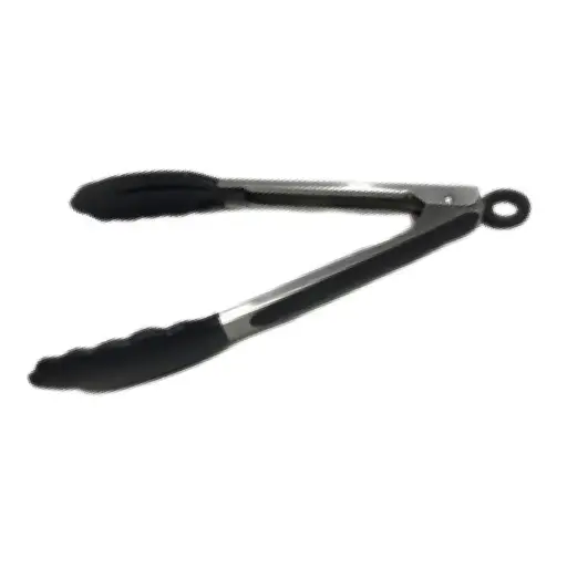 [HL02403000229] Pinza mango negro y cabeza en silicona de 25 cm
