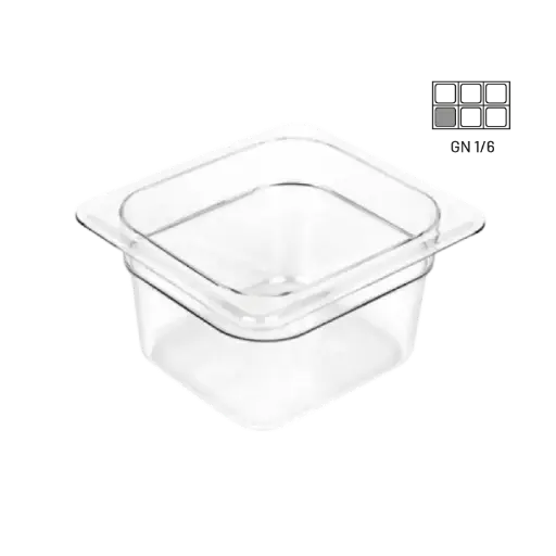 [JJD-A1610] Azafate gastronorm apilable 1/6 10 cm acero inoxidable para cocina industrial