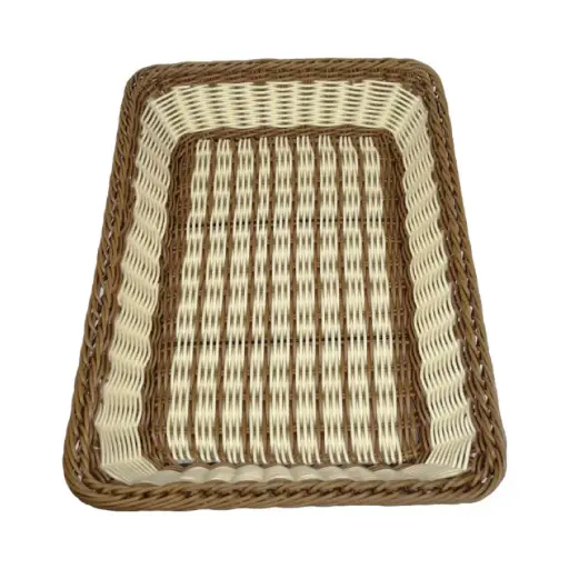 [A10-4] Canasta rectangular en rattan sintético 25*35 cm