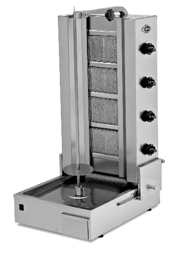[EMP.DN.151] Gas Shawarma Machines Motor at Bottom 3 burner