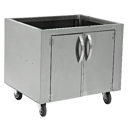 [EMP.PKF-50-D] Armario inferior de acero inoxidable con puerta para horno a carbón