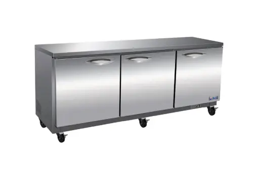 [IUC72R] Mesa refrigerada 3 puertas en acero