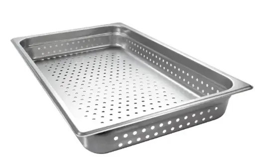 [MCIP241106] Azafate gastronorm perforado 1/1 acero inoxidable para cocina industrial 15 cm