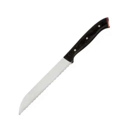 [PRG32024-01] Cuchillo profesional para cortar pan 17.5 cm - negro